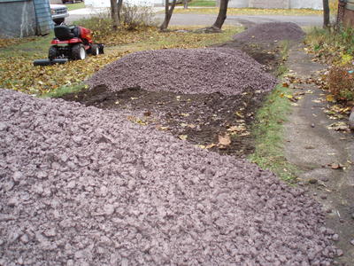 Gravel piles